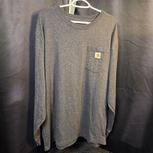 Carhartt Men’s Long-Sleeve Pocket T-Shirt — Gray